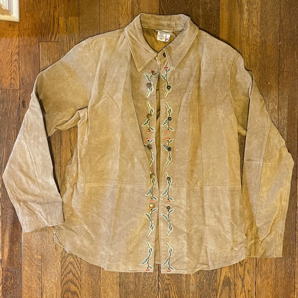 Coldwater Creek Jackets & Blazers - Vintage Y2K Coldwater Creek Jacket with Embroidery size Medium